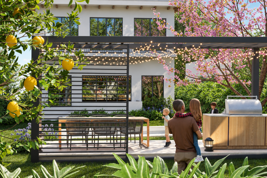 pergola y casa_